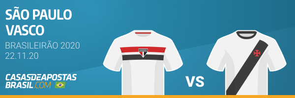 Jogo São Paulo x Vasco da Gama Brasileirão 2020 1xBet casas de apostas brasil 22/11/2020