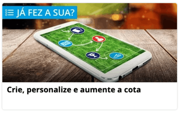 Aposta Personalizada com Cota Aumentada Sportingbet