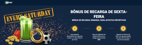 Promo 20Bet de Recarga de Sexta-Feira