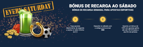 Bonus de Recarga de Sabado 20bet